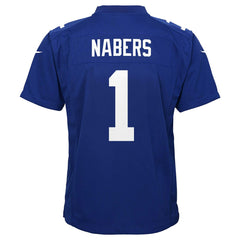 Malik Nabers New York Giants Youth Game Jersey - Royal Jerseys