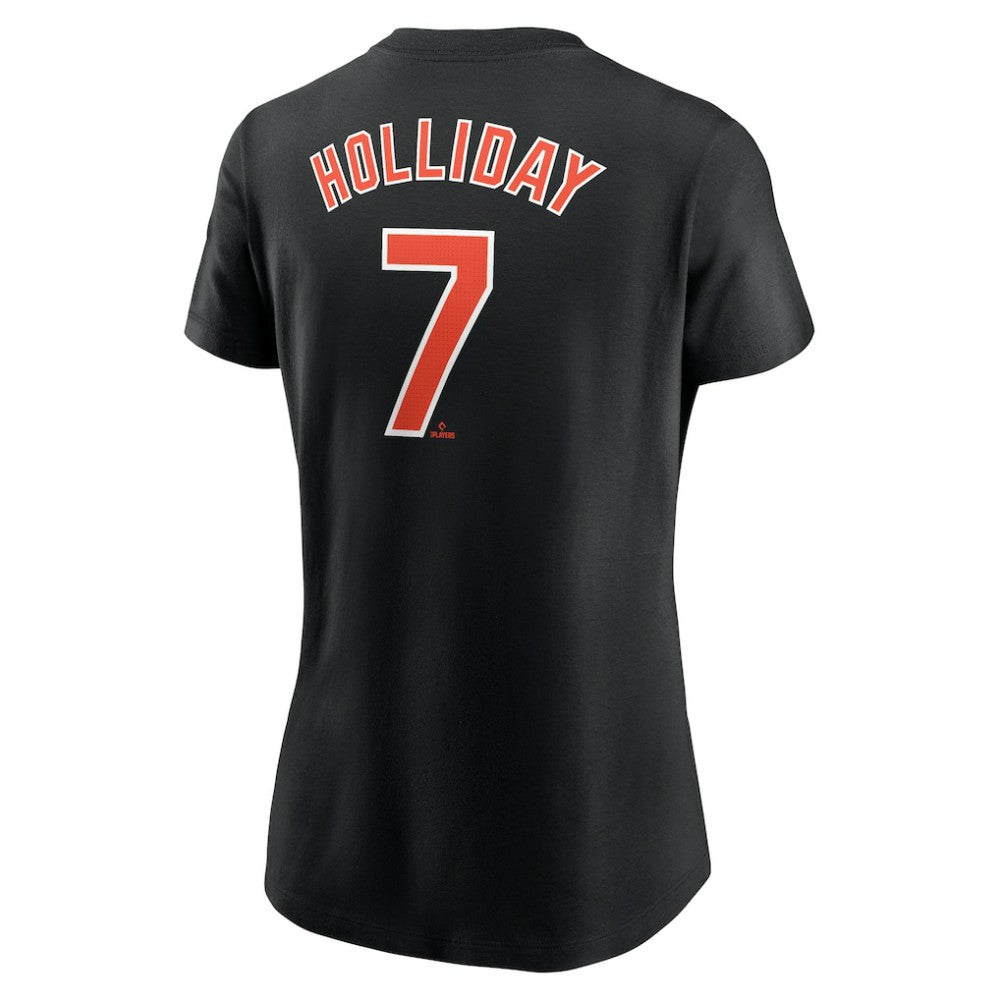Jackson Holliday Baltimore Orioles Nike Women's Cooperstown Collection Fuse Name & Number T-Shirt - Black T-shirts