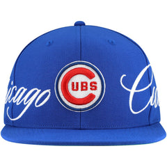 Chicago Cubs Mitchell & Ness Just Don x MLB Lux Script Snapback Hat - Royal Hats