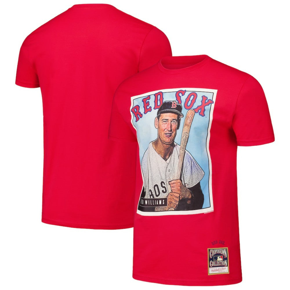 Ted Williams Boston Red Sox Mitchell & Ness Cooperstown Collection Collectors Connection T-Shirt - Red T-shirts