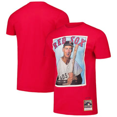 Ted Williams Boston Red Sox Mitchell & Ness Cooperstown Collection Collectors Connection T-Shirt - Red T-shirts
