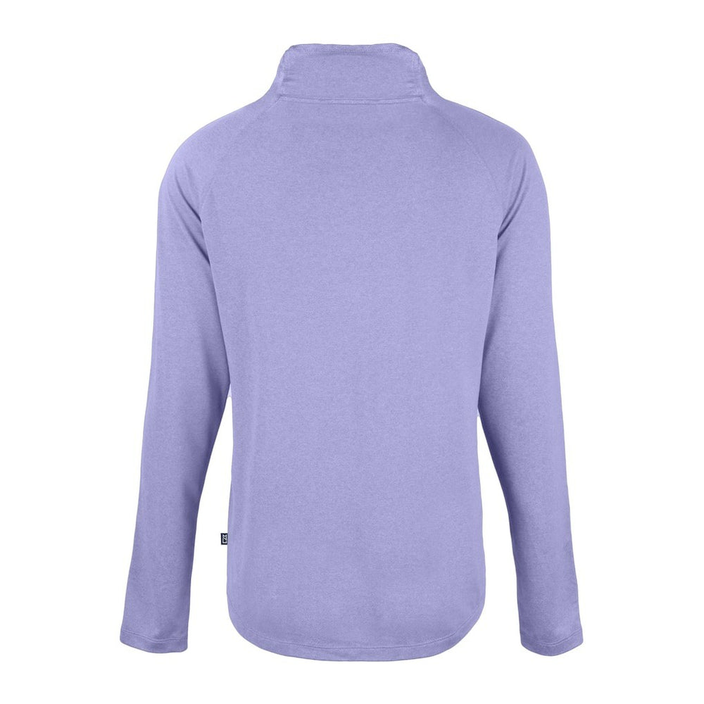 Baltimore Ravens Cutter & Buck Women's Coastline Epic Comfort Eco Recycled Funnel Neck Raglan Pullover Sweatshirt - Lavender Pullover