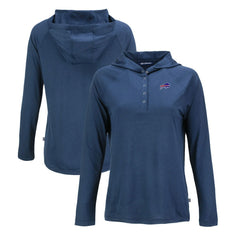 Buffalo Bills Cutter & Buck Women's Coastline Epic Comfort Eco Recycled Raglan Pullover Hoodie - Navy Hoodies
