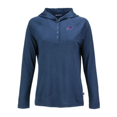 Buffalo Bills Cutter & Buck Women's Coastline Epic Comfort Eco Recycled Raglan Pullover Hoodie - Navy Hoodies