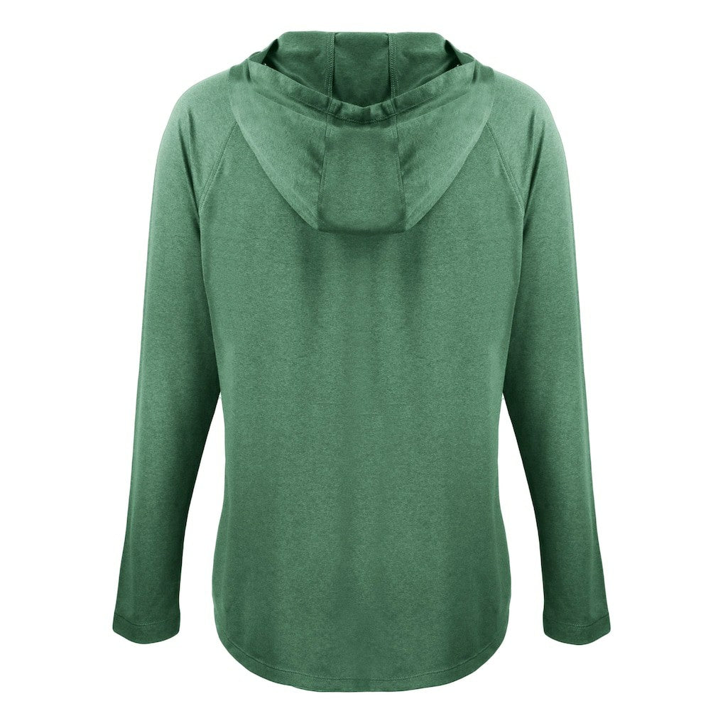 Philadelphia Eagles Cutter & Buck Women's Historic Coastline Epic Comfort Eco Recycled Raglan Pullover Hoodie - Hunter Green Hoodies