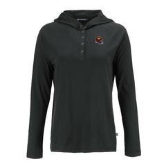 Washington Commanders Cutter & Buck Women's Coastline Epic Comfort Eco Recycled Raglan Pullover Hoodie - Black Hoodies