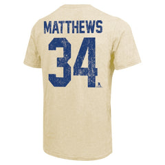 Auston Matthews Toronto Maple Leafs Majestic Threads Dynasty Name & Number Tri-Blend T-Shirt - Cream | US 201556941