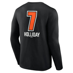 Jackson Holliday Baltimore Orioles Fastball Player Name & Number Long Sleeve T-Shirt - Black T-shirts
