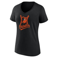 Jackson Holliday Baltimore Orioles Women's Fastball Player Name & Number V-Neck T-Shirt - Black T-shirts