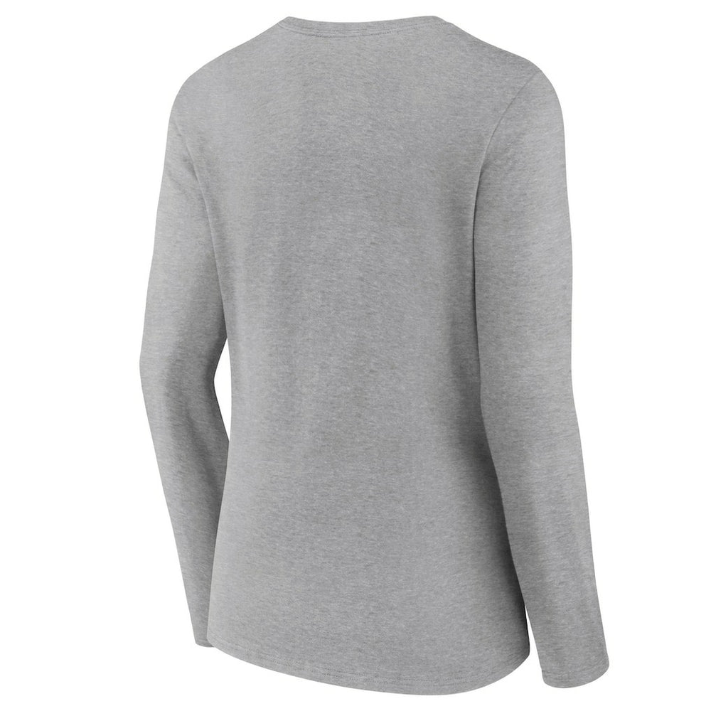 Cleveland Browns Women's Primary Logo Long Sleeve V-Neck T-Shirt - Gray T-shirts