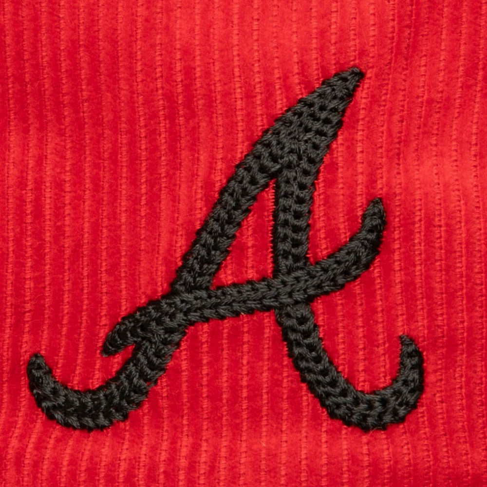 Mitchell & Ness  Atlanta Braves Male Adult Corduroy Snapback Hat - Red Hats