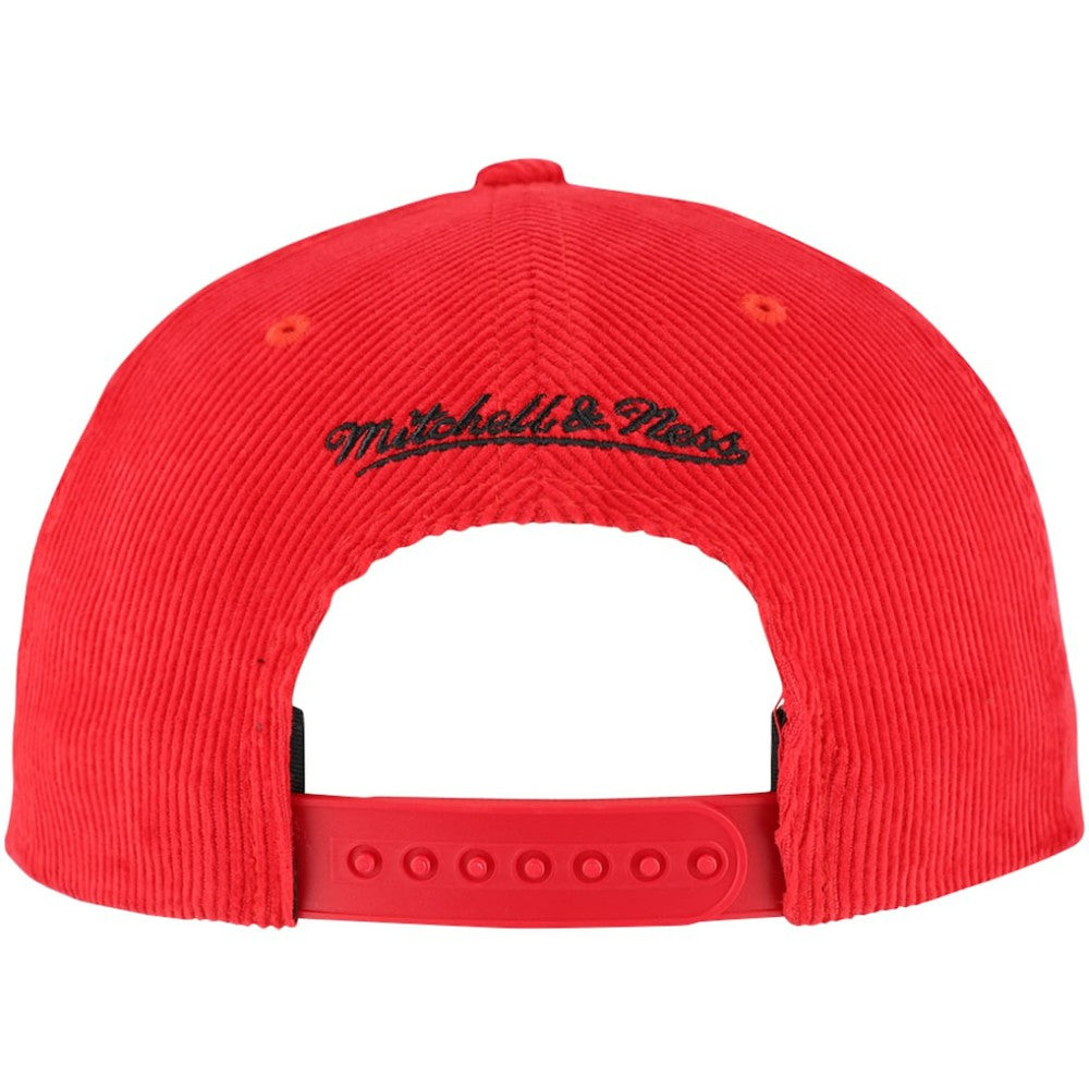 Mitchell & Ness  Chicago Cubs Male Adult Corduroy Snapback Hat - Red Hats