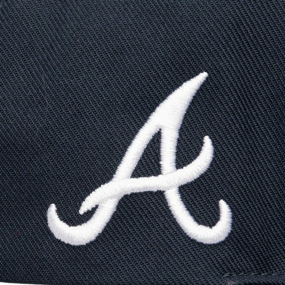 Atlanta Braves Mitchell & Ness Double Up Snapback Hat - Navy Hats