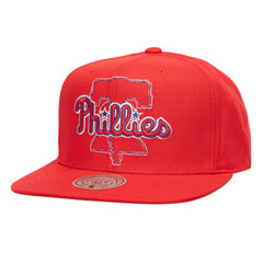 Philadelphia Phillies Mitchell & Ness Double Up Snapback Hat - Red Hats