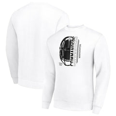 Washington Commanders Starter Half Helmet Team Graphic Tri-Blend Fleece Pullover Sweatshirt - White Pullover
