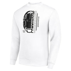 Washington Commanders Starter Half Helmet Team Graphic Tri-Blend Fleece Pullover Sweatshirt - White Pullover