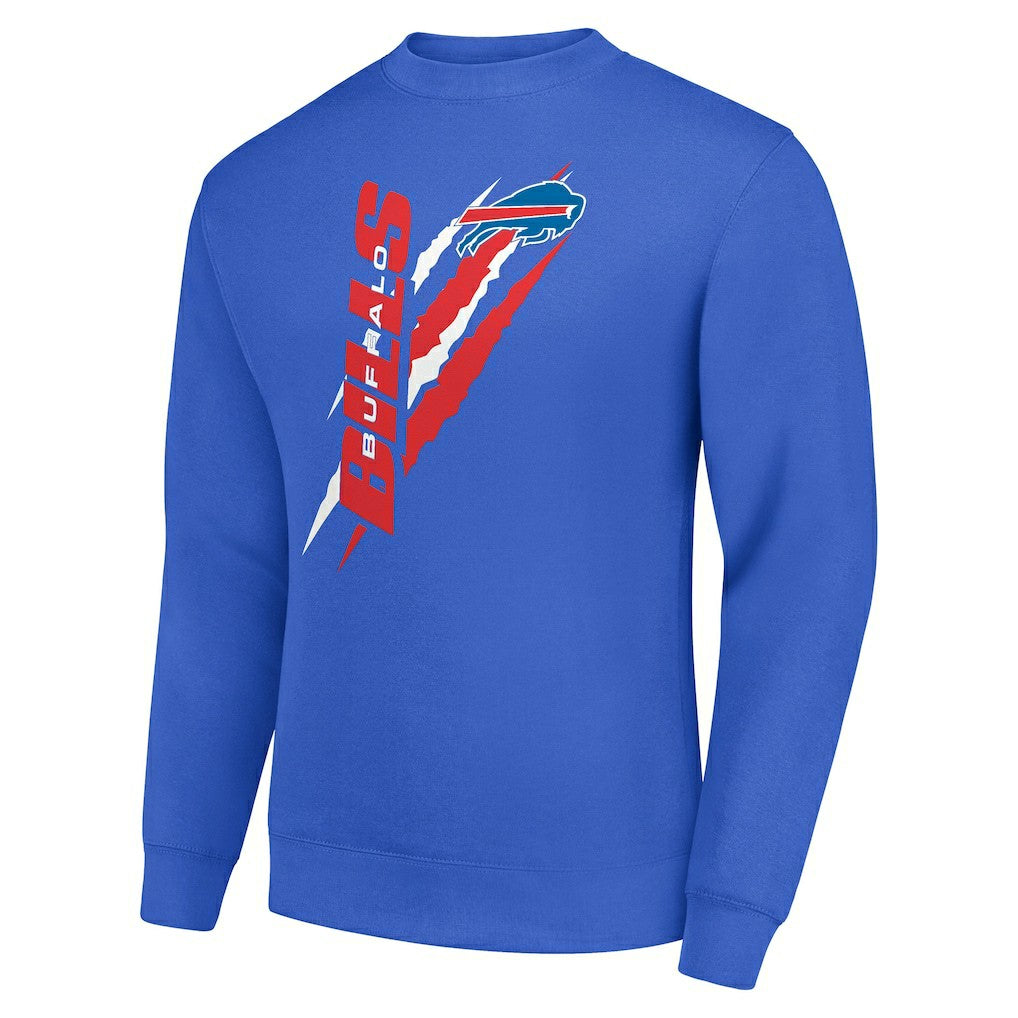 Buffalo Bills Starter Color Scratch Team Graphic Fleece Pullover Sweatshirt - Royal Pullover