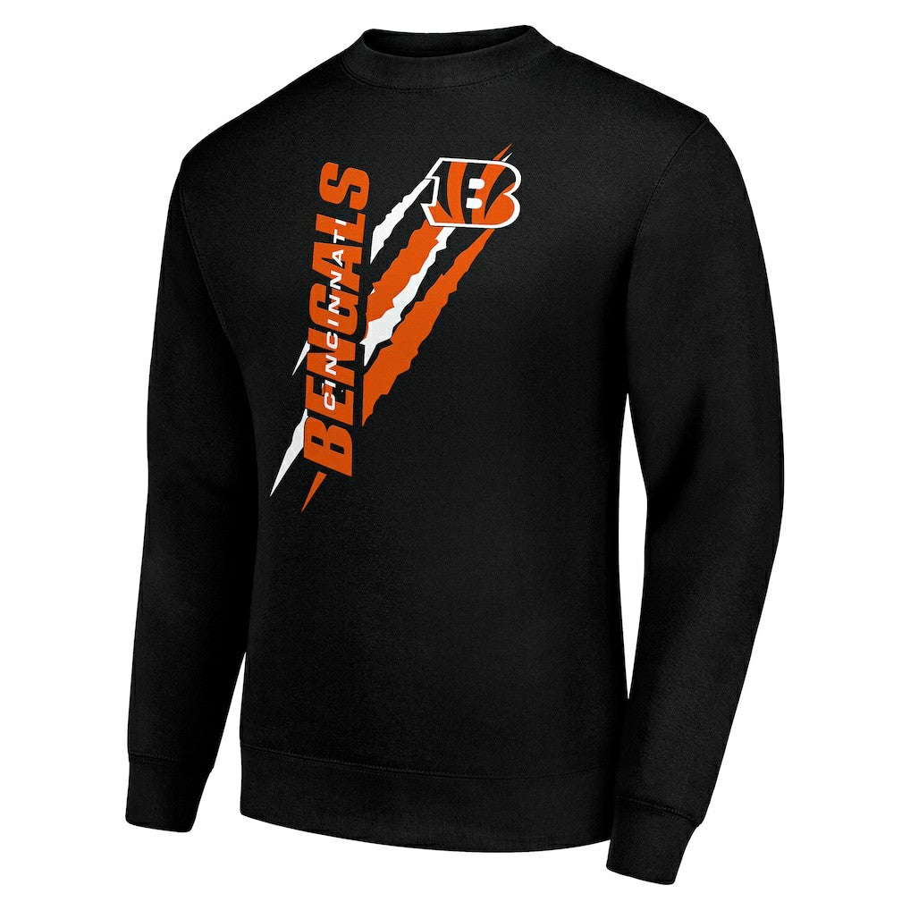 Cincinnati Bengals Starter Color Scratch Team Graphic Fleece Pullover Sweatshirt - Black Pullover