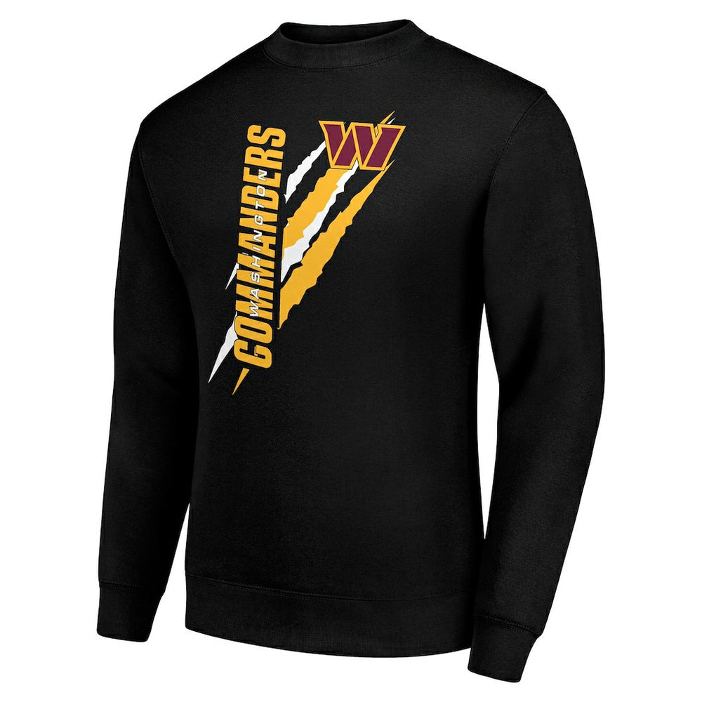 Washington Commanders Starter Color Scratch Team Graphic Fleece Pullover Sweatshirt - Black Pullover