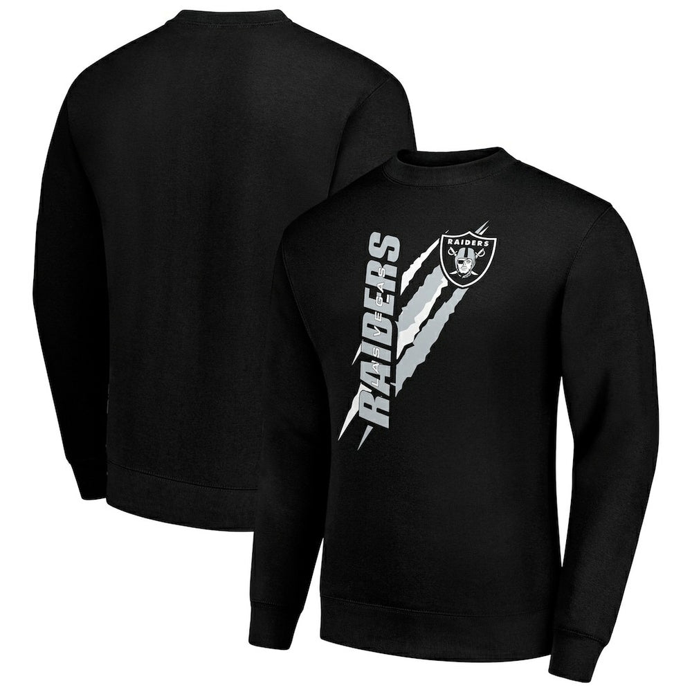 Las Vegas Raiders Starter Color Scratch Team Graphic Fleece Pullover Sweatshirt - Black Pullover