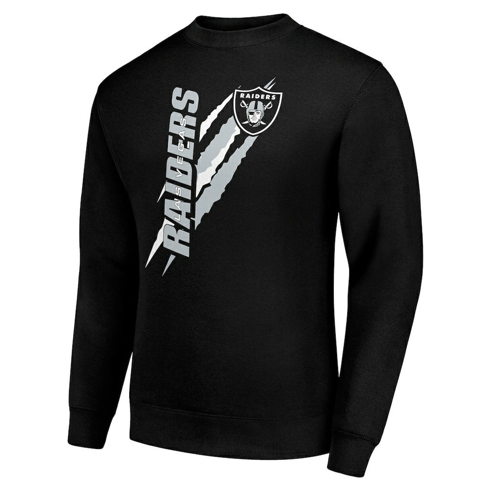 Las Vegas Raiders Starter Color Scratch Team Graphic Fleece Pullover Sweatshirt - Black Pullover