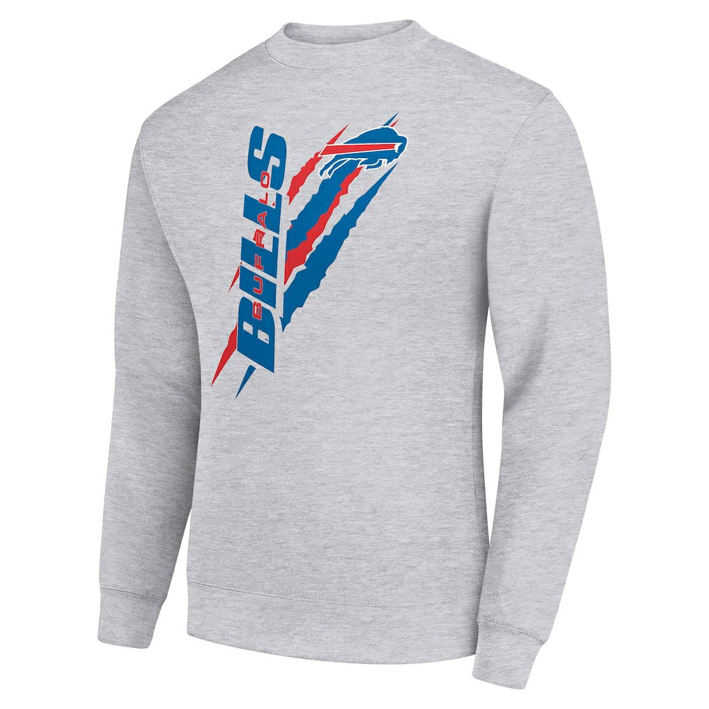 Buffalo Bills Starter Color Scratch Team Graphic Fleece Pullover Sweatshirt - Heather Gray Pullover