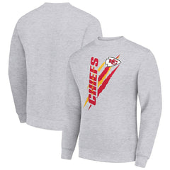 Kansas City Chiefs Starter Color Scratch Team Graphic Fleece Pullover Sweatshirt - Heather Gray Pullover