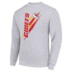 Kansas City Chiefs Starter Color Scratch Team Graphic Fleece Pullover Sweatshirt - Heather Gray Pullover
