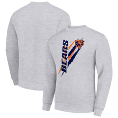 Chicago Bears Starter Color Scratch Team Graphic Fleece Pullover Sweatshirt - Heather Gray Pullover