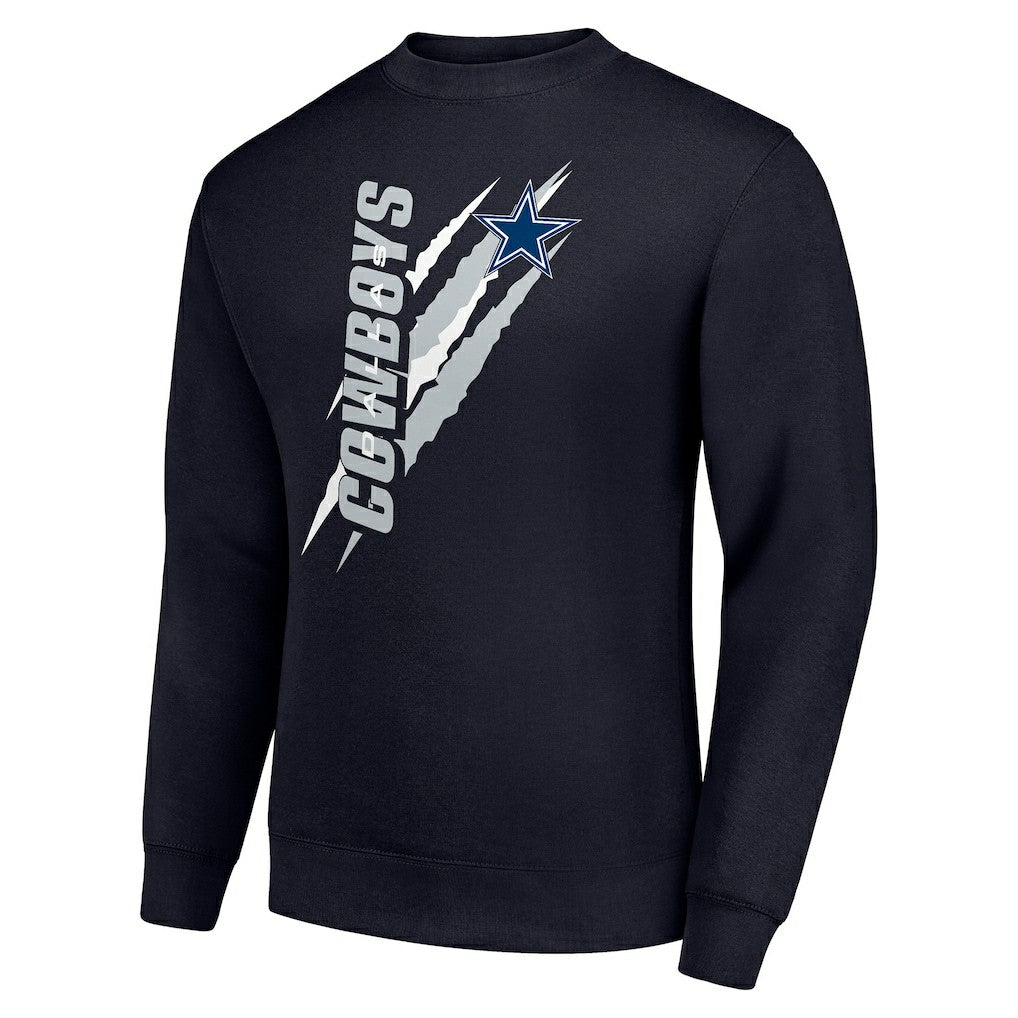Dallas Cowboys Starter Color Scratch Team Graphic Fleece Pullover Sweatshirt - Navy Pullover