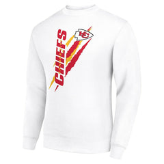 Kansas City Chiefs Starter Color Scratch Team Graphic Fleece Pullover Sweatshirt - White Pullover