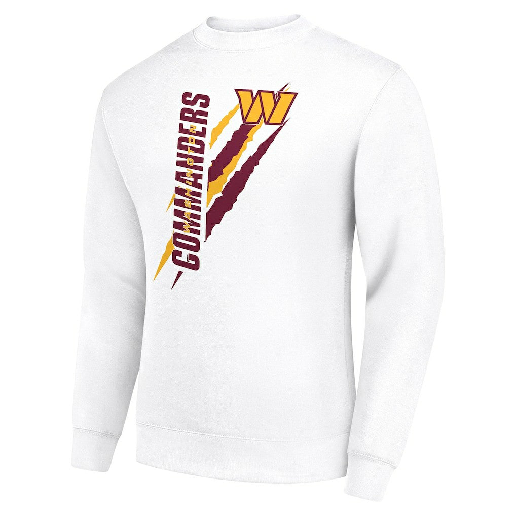 Washington Commanders Starter Color Scratch Team Graphic Fleece Pullover Sweatshirt - White Pullover