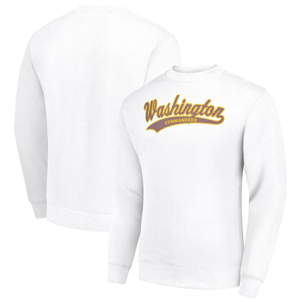Washington Commanders Starter Tailsweep Team Graphic Tri-Blend Fleece Pullover Sweatshirt - White Pullover