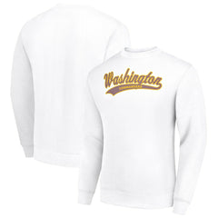 Washington Commanders Starter Tailsweep Team Graphic Tri-Blend Fleece Pullover Sweatshirt - White Pullover