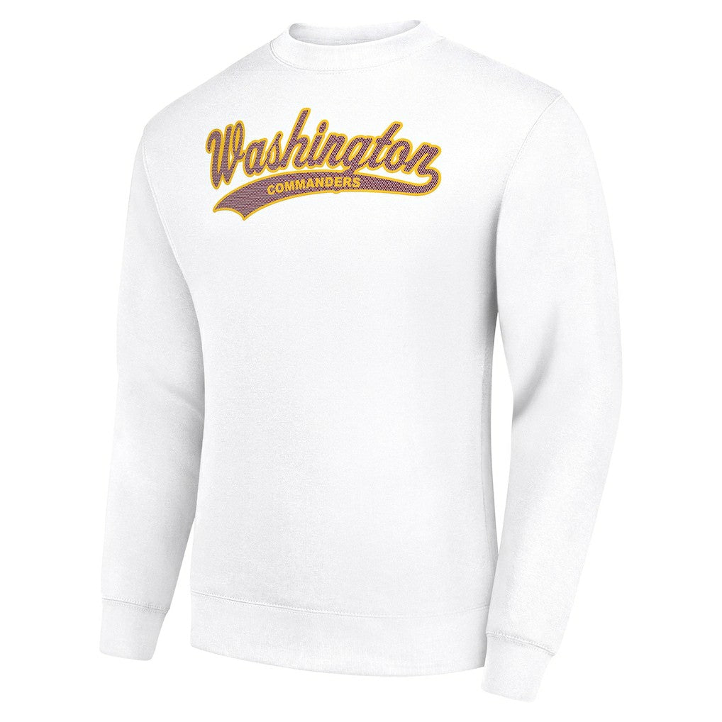 Washington Commanders Starter Tailsweep Team Graphic Tri-Blend Fleece Pullover Sweatshirt - White Pullover