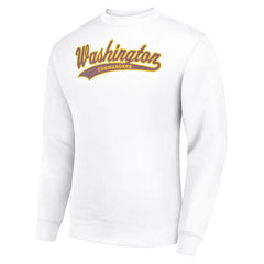 Washington Commanders Starter Tailsweep Team Graphic Tri-Blend Fleece Pullover Sweatshirt - White Pullover