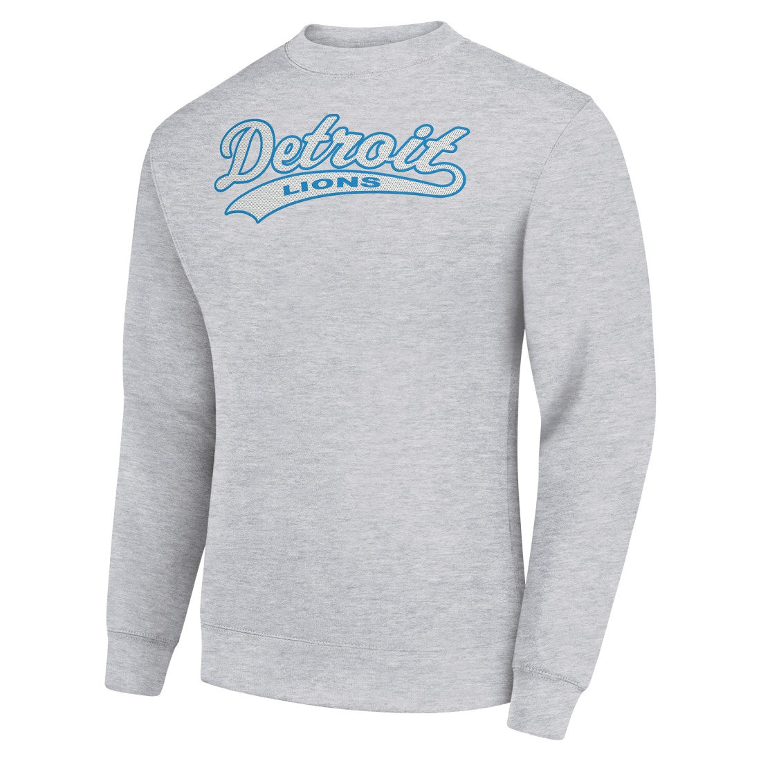 Detroit Lions Starter Tailsweep Team Graphic Tri-Blend Fleece Pullover Sweatshirt - Heather Gray Pullover