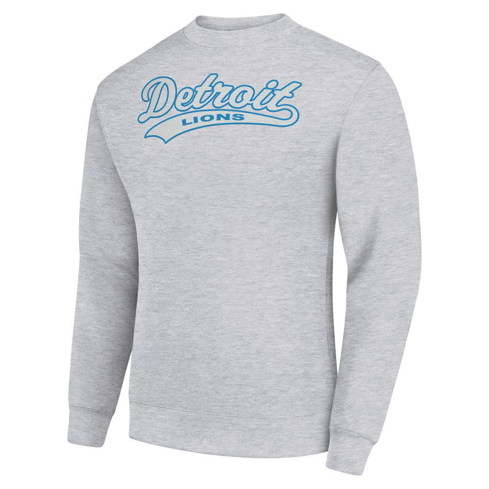 Detroit Lions Starter Tailsweep Team Graphic Tri-Blend Fleece Pullover Sweatshirt - Heather Gray Pullover