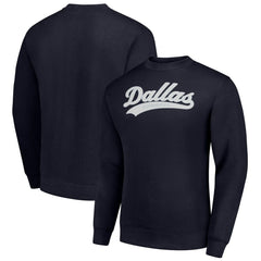 Dallas Cowboys Starter Tailsweep Team Graphic Tri-Blend Fleece Pullover Sweatshirt - Navy Pullover