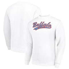Buffalo Bills Starter Tailsweep Team Graphic Tri-Blend Fleece Pullover Sweatshirt - White Pullover