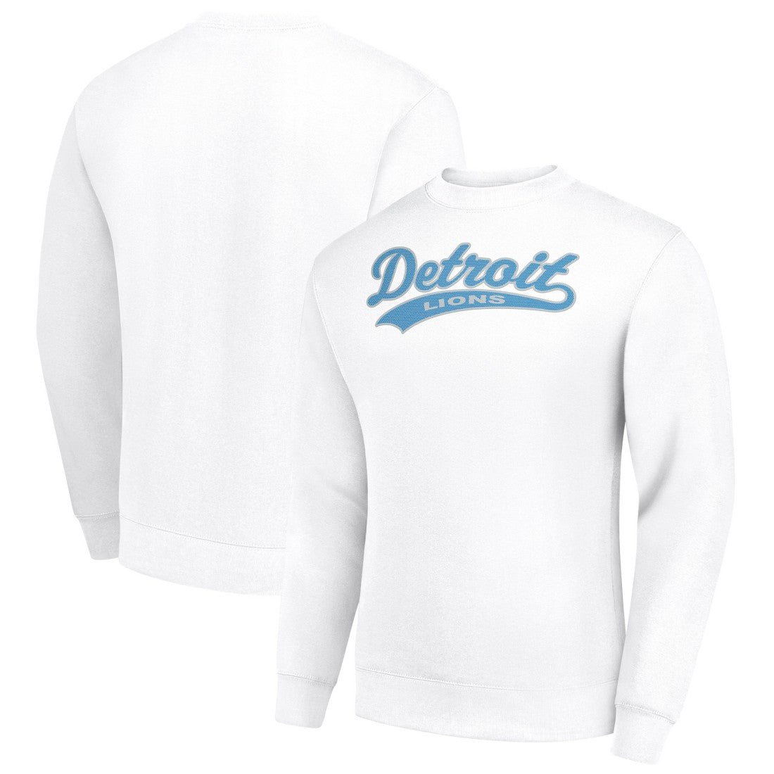 Detroit Lions Starter Tailsweep Team Graphic Tri-Blend Fleece Pullover Sweatshirt - White Pullover
