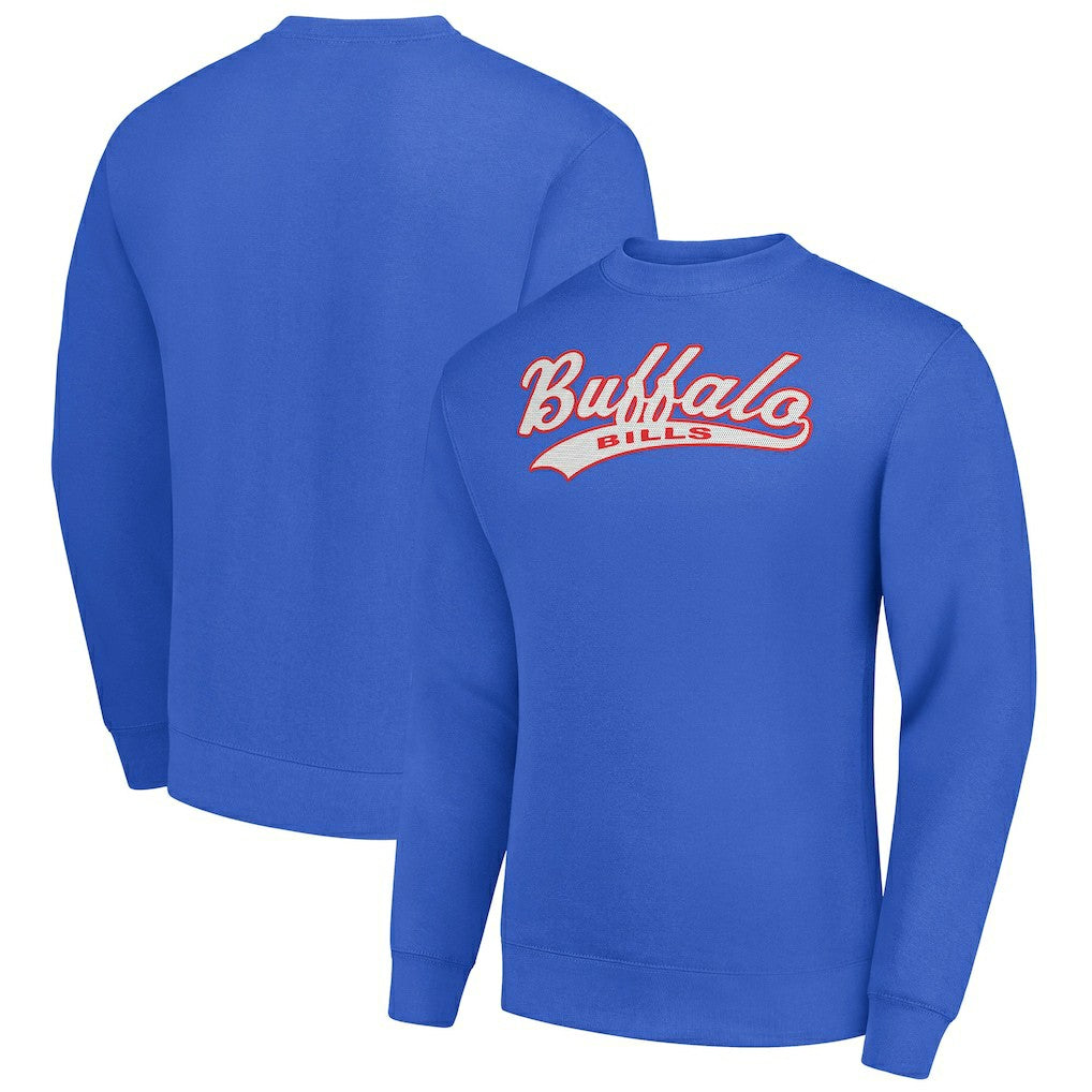 Buffalo Bills Starter Tailsweep Team Graphic Tri-Blend Fleece Pullover Sweatshirt - Royal Pullover