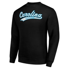 Carolina Panthers Starter Tailsweep Team Graphic Tri-Blend Fleece Pullover Sweatshirt - Black Pullover