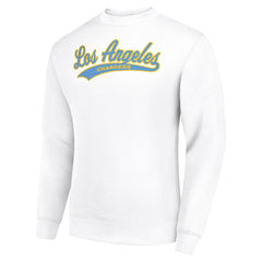 Los Angeles Chargers Starter Tailsweep Team Graphic Tri-Blend Fleece Pullover Sweatshirt - White Pullover