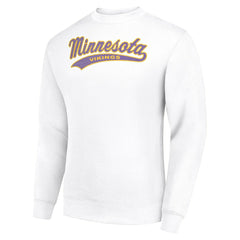 Minnesota Vikings Starter Tailsweep Team Graphic Tri-Blend Fleece Pullover Sweatshirt - White Pullover
