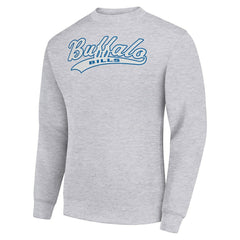 Buffalo Bills Starter Tailsweep Team Graphic Tri-Blend Fleece Pullover Sweatshirt - Heather Gray Pullover