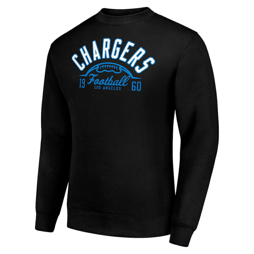 Los Angeles Chargers Starter Half Ball Team Graphic Tri-Blend Fleece Pullover Sweatshirt - Black Pullover