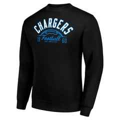 Los Angeles Chargers Starter Half Ball Team Graphic Tri-Blend Fleece Pullover Sweatshirt - Black Pullover