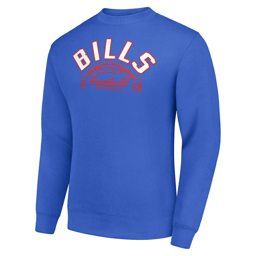 Buffalo Bills Starter Half Ball Team Graphic Tri-Blend Fleece Pullover Sweatshirt - Royal Pullover