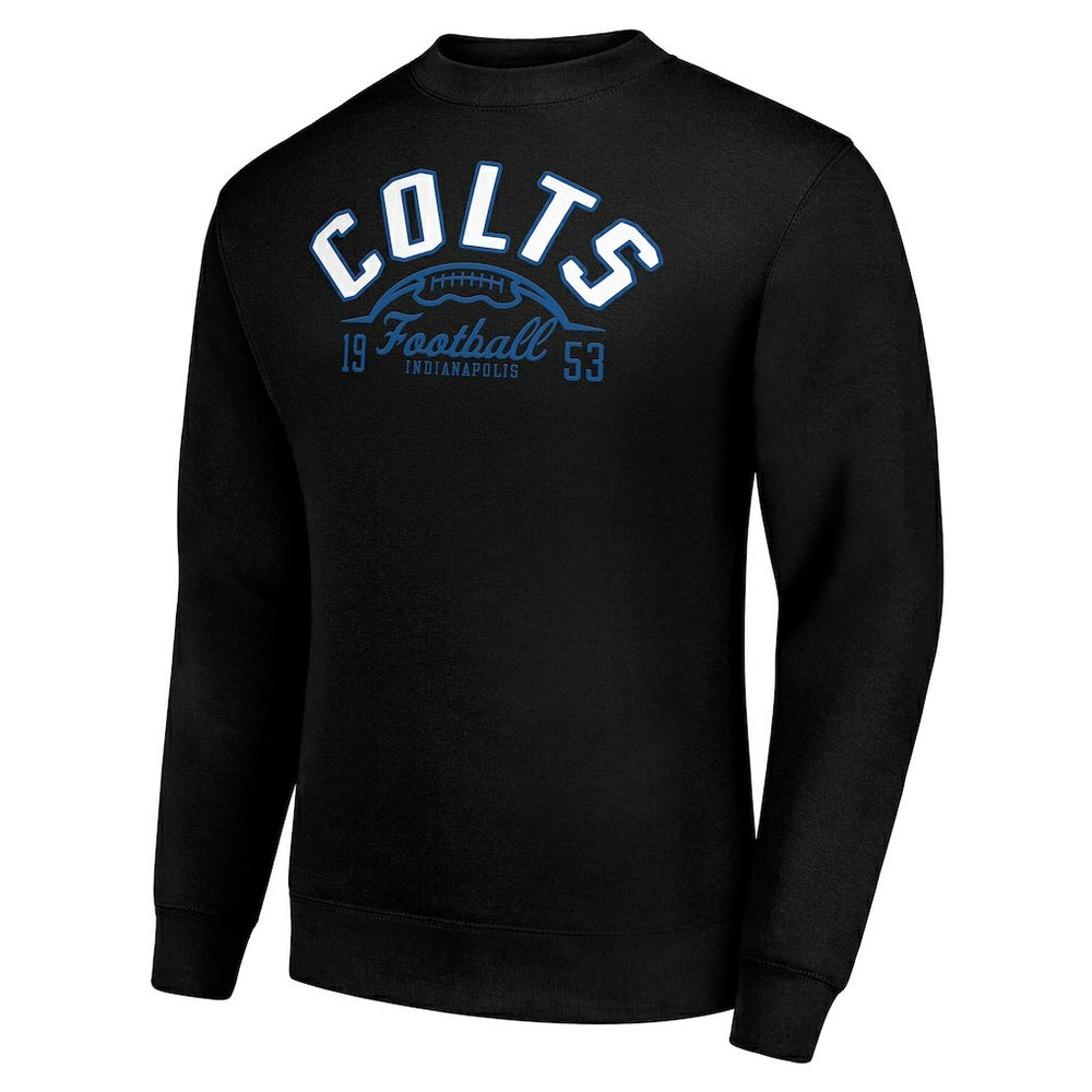 Indianapolis Colts Starter Half Ball Team Graphic Fleece Pullover Sweatshirt - Black Pullover